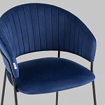 Стул в велюре синего цвета Horizon варинант исполнения - 7 | Loft Concept в Саратове