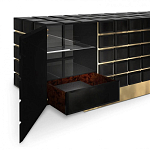 Дизайнерский комод в сочетании черного и золотого цвета Nubian варинант исполнения - 2 | Loft Concept в Саратове