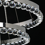 Люстра с тремя кольцами цвета хром и прозрачными хрустальными шарами по периметру Sacramento Transparent Balls Chandelier варинант исполнения - 7 | Loft Concept в Саратове