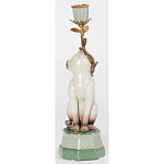 Подсвечник в виде кошки из фарфора с бронзовыми элементами Paradise Cat варинант исполнения - 3 | Loft Concept в Саратове