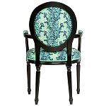 Стул из натурального бука с подлокотниками Ikat Pattern бирюзовый варинант исполнения - 2 | Loft Concept в Саратове