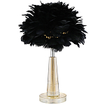 Настольная лампа с перьями Plumage Black Table Lamp варинант исполнения - 1 | Loft Concept в Саратове