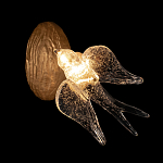 Бра с прозрачной стеклянной фигуркой птички Serip Voa варинант исполнения - 2 | Loft Concept в Саратове