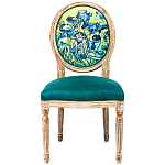 Стул из натурального бука зелёный с цветочным принтом Impressionism in Color варинант исполнения - 1 | Loft Concept в Саратове