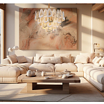 Люстра с многослойными белыми и прозрачными подвесками Character Chandelier варинант исполнения - 3 | Loft Concept в Саратове