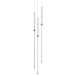 Подвесной светильник с 3-мя вертикальными плафонами и белыми шариками PEARLS Suspension варинант исполнения - 1 | Loft Concept в Саратове