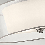 Потолочный светильник с двойным цилиндрическим плафоном из белого стекла и прозрачной органзы Kichler варинант исполнения - 14 | Loft Concept в Саратове