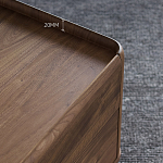 Прикроватный деревянный столик с 2-мя ящиками Moon Walnut Furniture варинант исполнения - 7 | Loft Concept в Саратове