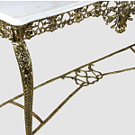 Консоль из бронзы с мраморной прямоугольной столешницей Bronze Console варинант исполнения - 1 | Loft Concept в Саратове