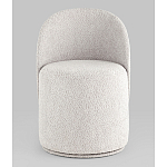 Пуф Loreen со спинкой вращающийся букле светло-серый варинант исполнения - 4 | Loft Concept в Саратове