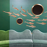 Обои с вышивкой ручной работы Deco Fish Original colourway варинант исполнения - 1 | Loft Concept в Саратове