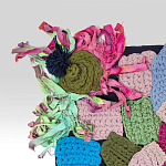 Ковер разноцветный из джинсовой одежды и армейских палаток Upcycling варинант исполнения - 2 | Loft Concept в Саратове