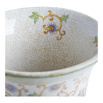 Ваза из фарфора на бронзовом основании Turquoise Blooming Garden варинант исполнения - 3 | Loft Concept в Саратове