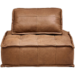 Модульное коричневое кожаное кресло Caron Leather Armchair варинант исполнения - 2 | Loft Concept в Саратове