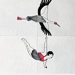 Плитка с узором Аист варинант исполнения - 2 | Loft Concept в Саратове