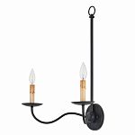 Бра настенное черное с 2-мя лампами Candle Sleeves варинант исполнения - 4 | Loft Concept в Саратове