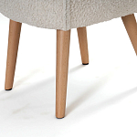 Кресло на деревянных ножках с обивкой из ткани букле Aldo Boucle Armchair варинант исполнения - 6 | Loft Concept в Саратове