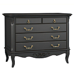 Комод черный из массива бука в стиле прованс Black Provence варинант исполнения - 3 | Loft Concept в Саратове