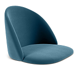 Барный стул вращающийся со спинкой Синий Велюр Vendramin Chair варинант исполнения - 2 | Loft Concept в Саратове