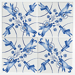 Плитка с узором 2 кота 2 пистолета варинант исполнения - 2 | Loft Concept в Саратове