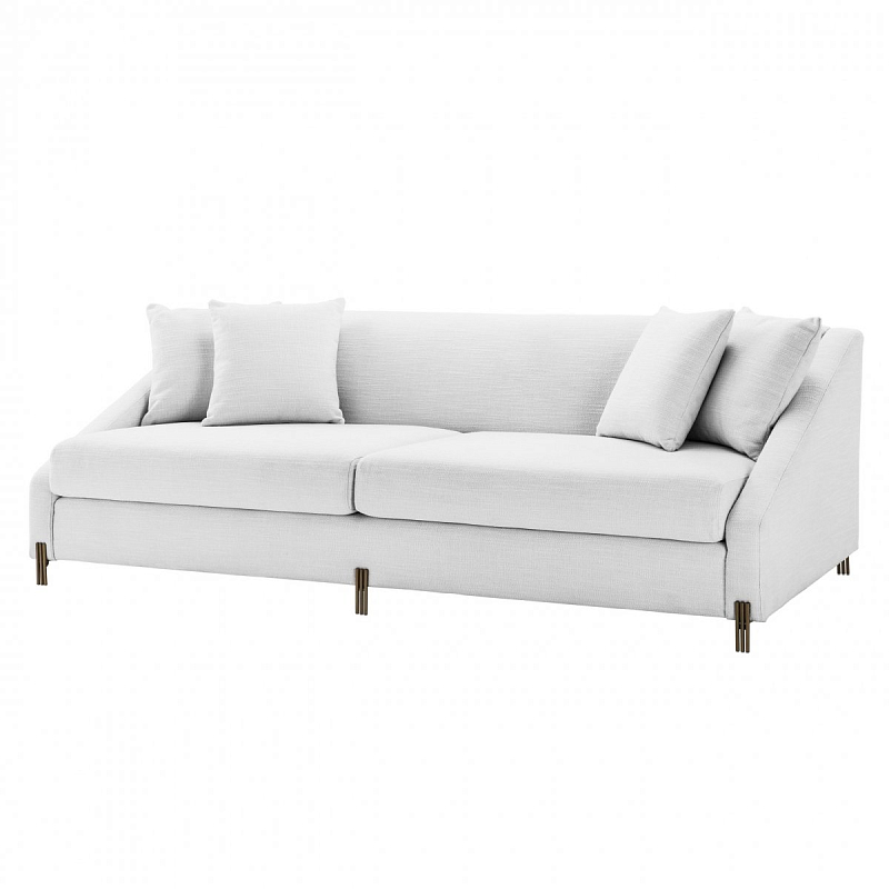 Диван Eichholtz Sofa Candice white Белый Латунь Диван Eichholtz Sofa Candice white Белый Латунь в Саратове | Loft Concept