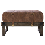 Пуф Duncan винтажная коричневая кожа  варинант исполнения - 1 | Loft Concept в Саратове