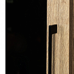 Шкаф-витрина в стиле лофт с чёрной стеклянной дверью Urban Style Space варинант исполнения - 5 | Loft Concept в Саратове