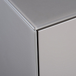 Тумба под телевизор со стеклянной столешницей и с выдвижными ящиками Minimalist Accent варинант исполнения - 4 | Loft Concept в Саратове