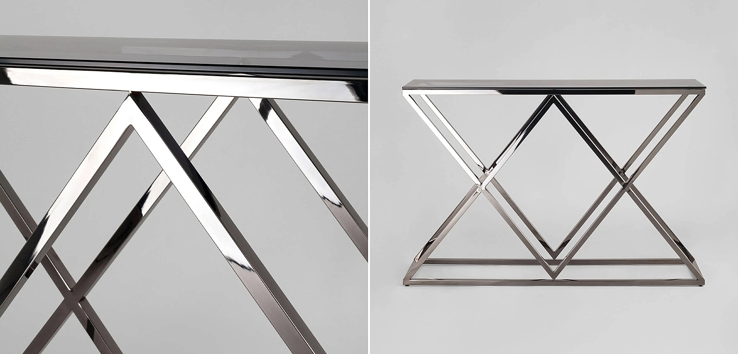 Консоль Geometry Rhombus Dark Chrome Консоль Geometry Rhombus Dark Chrome - Loft-Concept в Саратове