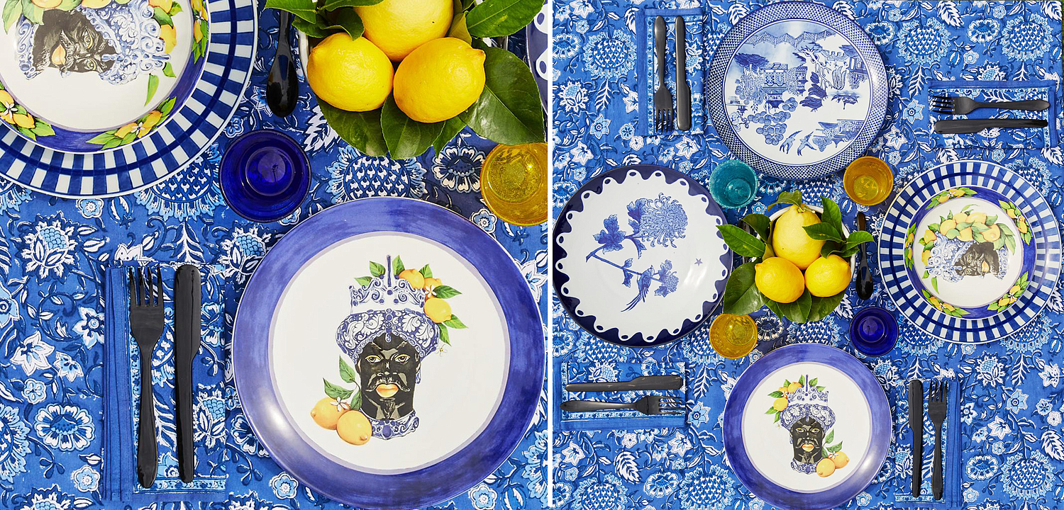 Тарелка Abhika SOUP PLATE MORO HEAD D 22,5 Blue Тарелка Abhika SOUP PLATE MORO HEAD D 22,5 Blue - Loft-Concept в Саратове
