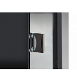 Шкаф-витрина цвета графит с полками и стеклянной дверью Strict Lines варинант исполнения - 4 | Loft Concept в Саратове