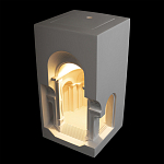 Встраиваемый в стену гипсовый светильник под покраску с арками и рельефными колоннами Antiquity Athena варинант исполнения - 3 | Loft Concept в Саратове