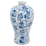 Ваза фарфоровая высокая с синими цветочными мотивами Independence варинант исполнения - 1 | Loft Concept в Саратове