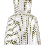 Настольная лампа с корпусом в форме вазы и белым абажуром Lots of Strokes варинант исполнения - 1 | Loft Concept в Саратове