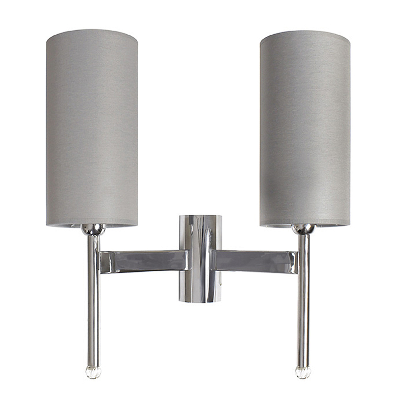 Бра с 2-мя серыми цилиндрическими абажурами Natural Concepts Серый в Саратове | Loft Concept 