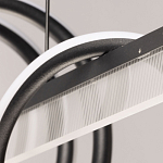 Люстра линейная черного цвета с волнообразным металлическим элементом Luke Lampco Tracer Lamp варинант исполнения - 9 | Loft Concept в Саратове