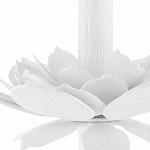 Торшер с декором в виде белого цветка магнолии на каркасе и черным абажуром White Magnolia варинант исполнения - 2 | Loft Concept в Саратове