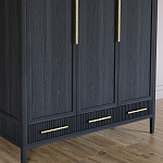 Большой Шкаф Primo Черный дуб с 3 дверьми и 3 выдвижными ящиками варинант исполнения - 3 | Loft Concept в Саратове