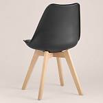 Стул с основой из пластика и мягким сиденьем Arvika Black варинант исполнения - 5 | Loft Concept в Саратове