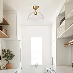 Потолочный светильник с широким полусферическим плафоном из прозрачного стекла Alora Mood варинант исполнения - 5 | Loft Concept в Саратове