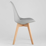 Стул с основой из пластика и мягким сиденьем Arvika Grey варинант исполнения - 3 | Loft Concept в Саратове