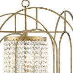 Люстра золотая с внутренним цилиндром из хрустальных бусин Romantic Lantern варинант исполнения - 1 | Loft Concept в Саратове