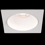 Встраиваемый спот светодиодный квадаратный белого цвета с круглым углублением Ombra Lux  варинант исполнения - 1 | Loft Concept в Саратове