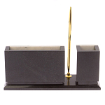 Настольный письменный набор из мрамора с часами и ручкой Marble Accessory варинант исполнения - 3 | Loft Concept в Саратове