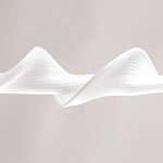 Люстра горизонтальная с волнистым белым плафоном Golden Swirl варинант исполнения - 5 | Loft Concept в Саратове