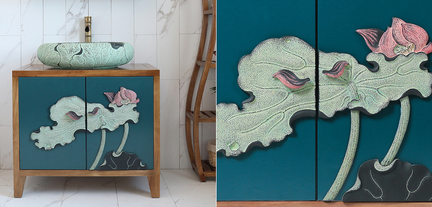 Тумба Lotus on Turquoise Тумба Lotus on Turquoise - Loft-Concept в Саратове