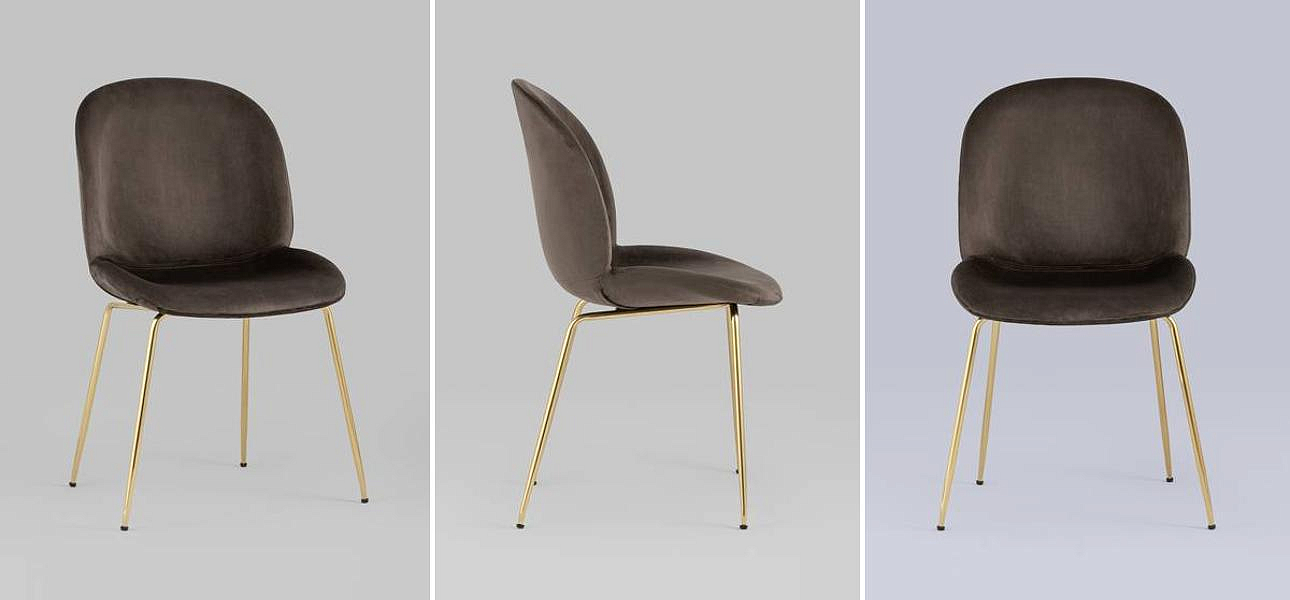 Стул Коричневый Велюр Vendramin Chair Стул Коричневый Велюр Vendramin Chair - Loft-Concept в Саратове