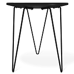 Стол журнальный с круглой столешницей из стекла Gold and Black Marble варинант исполнения - 4 | Loft Concept в Саратове