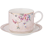 Чайный набор из фарфора с цветочным принтом на 6 персон 12 предметов Flower Porcelain Collection варинант исполнения - 1 | Loft Concept в Саратове