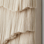 Светло-Бежевое Панно из нитей White Landscape Wall Hanging варинант исполнения - 3 | Loft Concept в Саратове